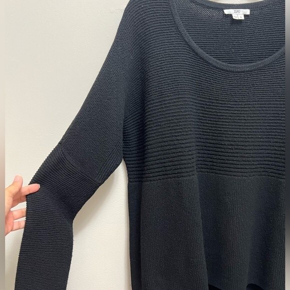 Helmut Lang Sweater Wool Angora Blend Ribbed Relaxed Fit Black Size S - Picture 4 of 8